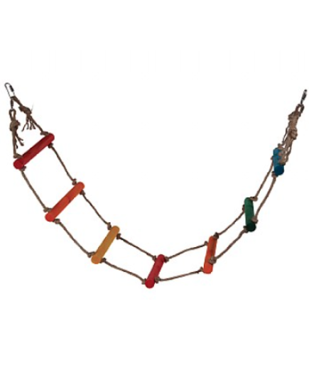 Jute Rope Ladder Parrot Toy - 4 foot